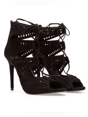 Vintage Zara Lace Up Stiletto Heels